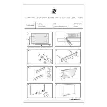 U Brands Floating Glass Dry Erase Undated One Month Calendar, 48 X 36, White freeshipping - TVN Wholesale